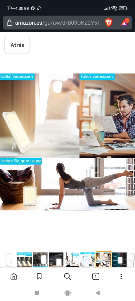 DOMUMLUX, Lámpara fluorescente Lámpara de fototera