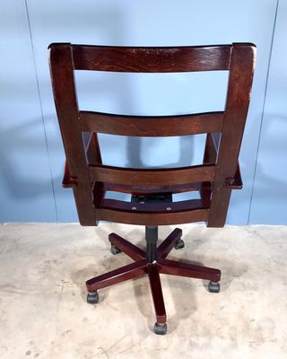 sillon-giratorio-caoba-y-piel-años-70