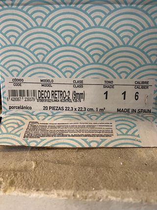 Baldosas porcelanico imitacion mosaico 4m2=80€