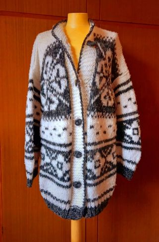 Cardigan oversize in lana 