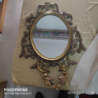 Espejo antiguo tallado Madera