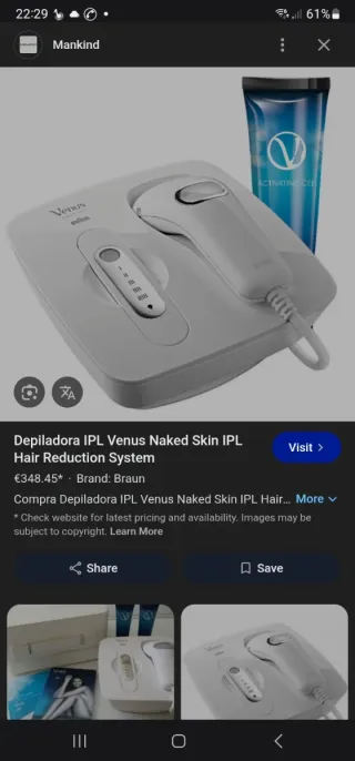 Depiladora luz pulsada Braun