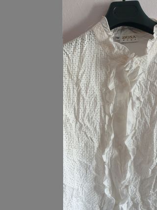 Blusa blanca Dona Moda. Talla 48.