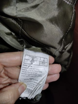 Abrigo,parka verde militar con capucha