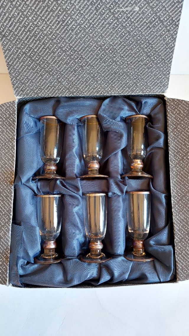 set 6 bicchierini liquore vintage