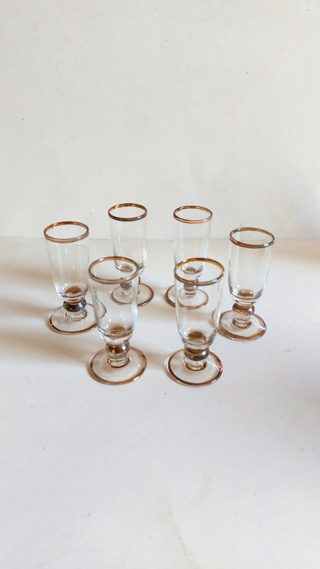 set 6 bicchierini liquore vintage