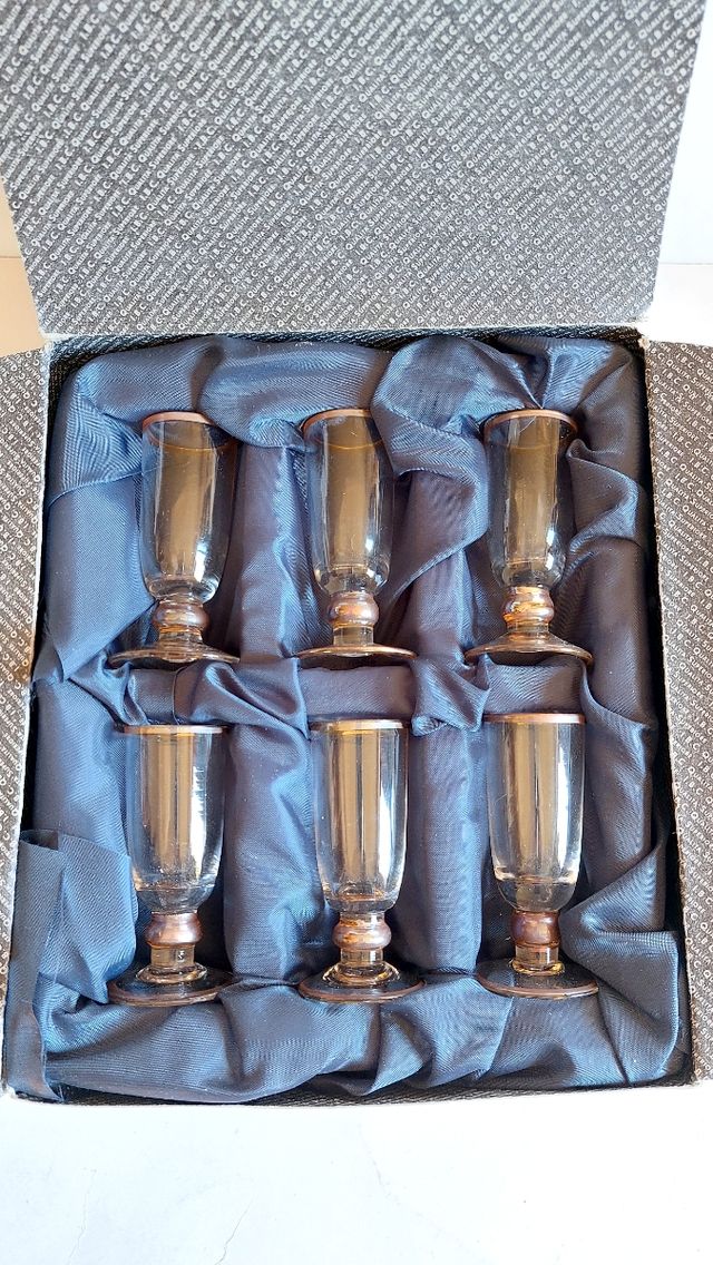 set 6 bicchierini liquore vintage
