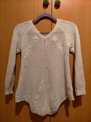 Jersey de punto blanco