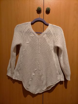 Jersey de punto blanco