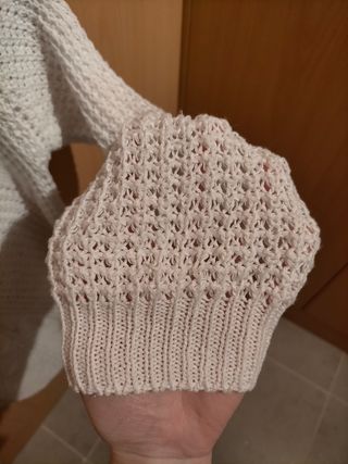 Jersey de punto blanco