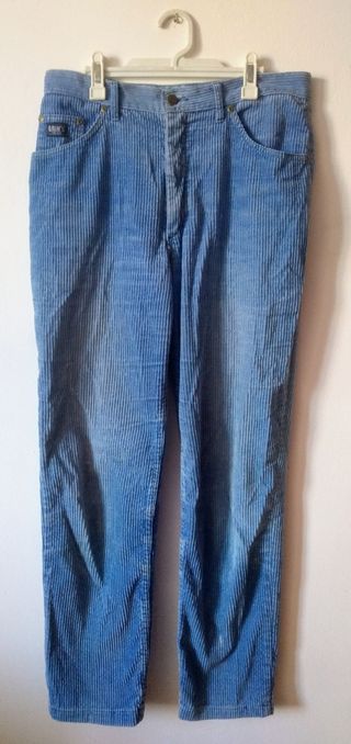 Pantalón pana azul flojo 38