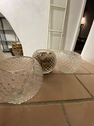 8 centros de mesa de Cristal redondos