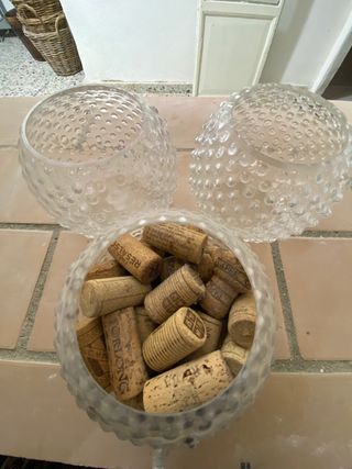 8 centros de mesa de Cristal redondos