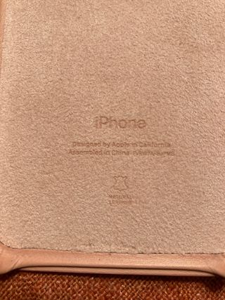 Funda iPhone X original cuero rosa