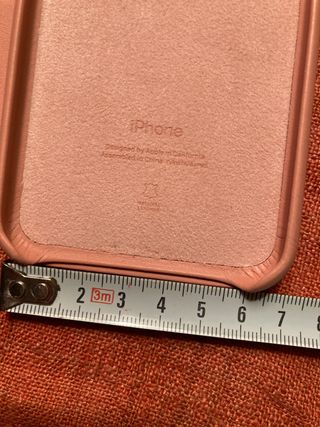 Funda iPhone X original cuero rosa