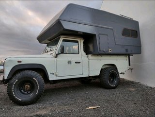 land Rover defender pick up overland camper