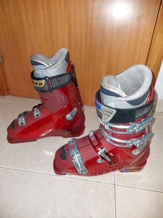 botas de esquí salomon rojas