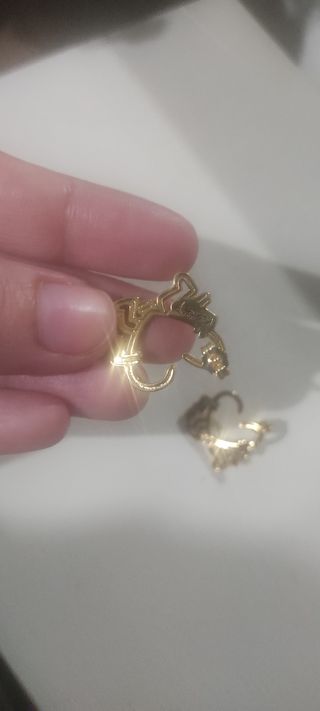 Pendientes estilo pandora dorado