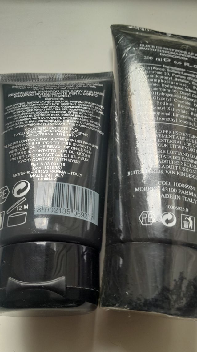 due gel douche uomo e donna (la perla)e(grigio per