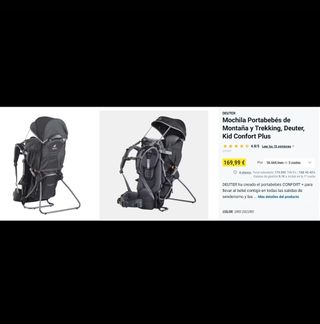 Mochila portabebés montaña Deuter
