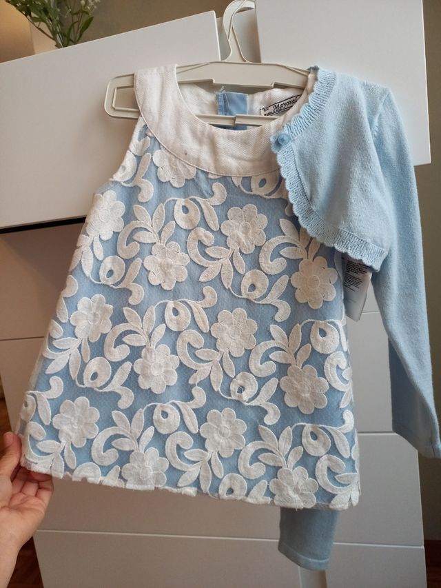 vestido mayoral con chaqueta t.3/4 años