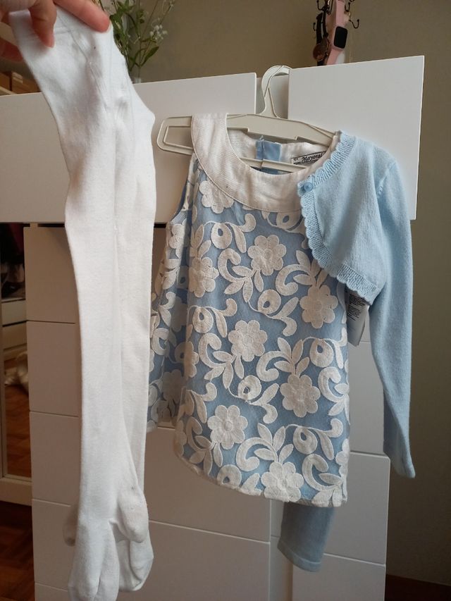 vestido mayoral con chaqueta t.3/4 años