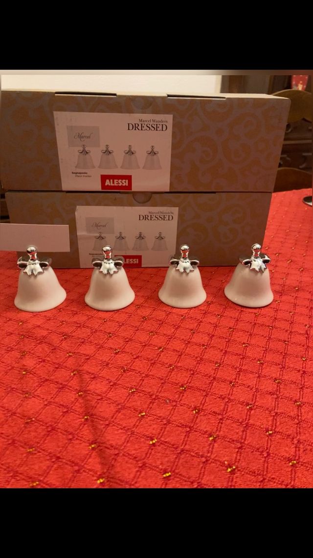 Set 8 segnaposto di alessi in porcellana