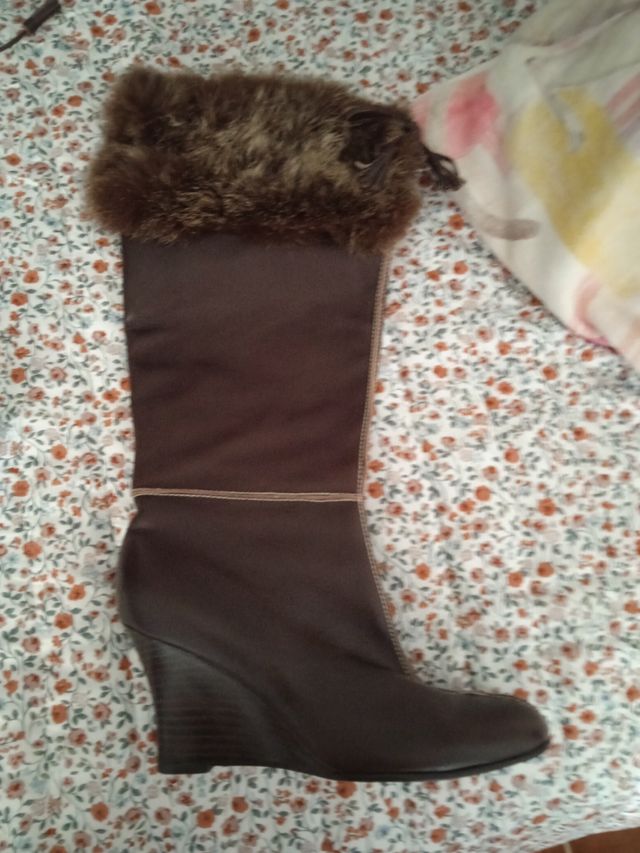 bota piel marrón como nueva 38
