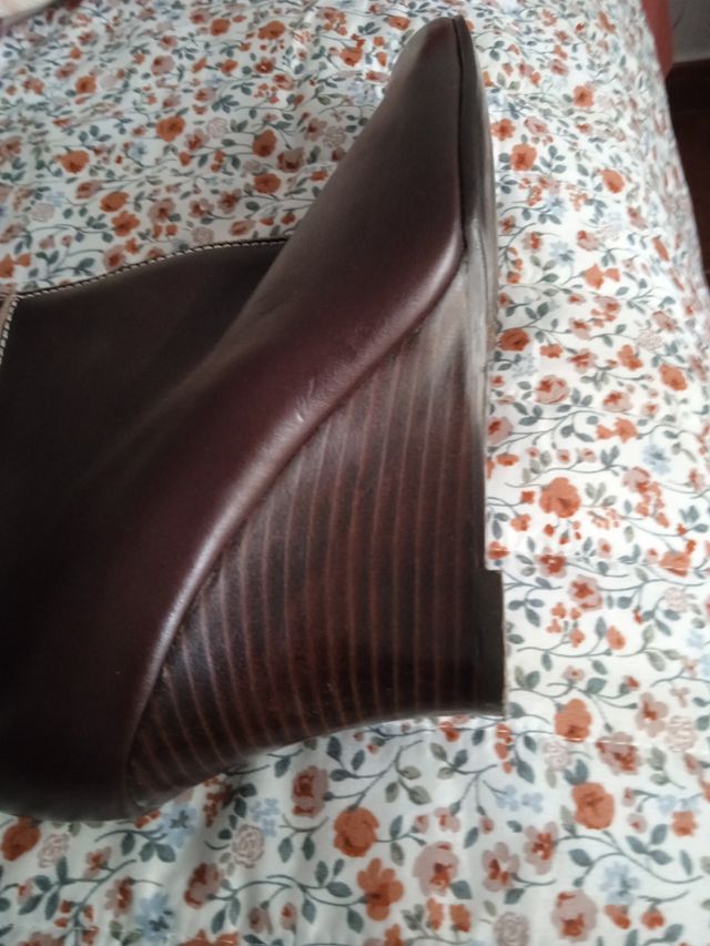 bota piel marrón como nueva 38