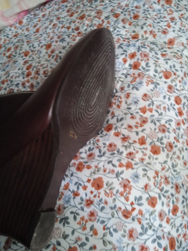 bota piel marrón como nueva 38