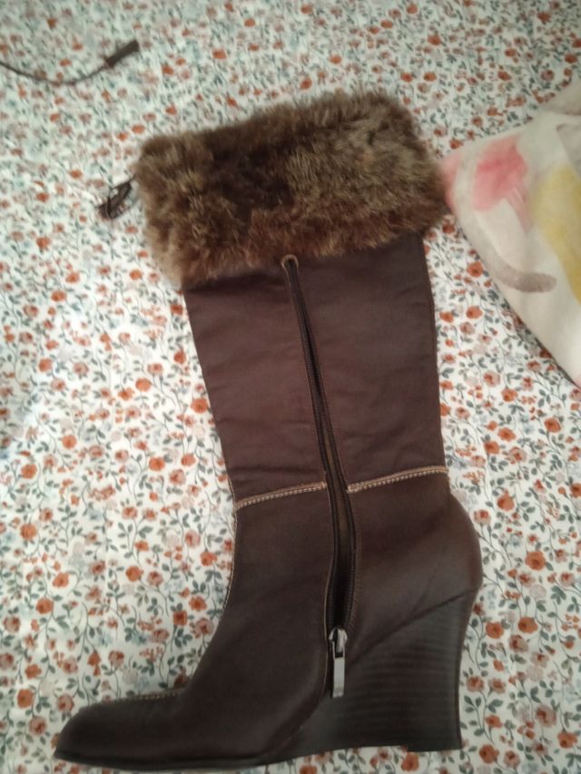 bota piel marrón como nueva 38