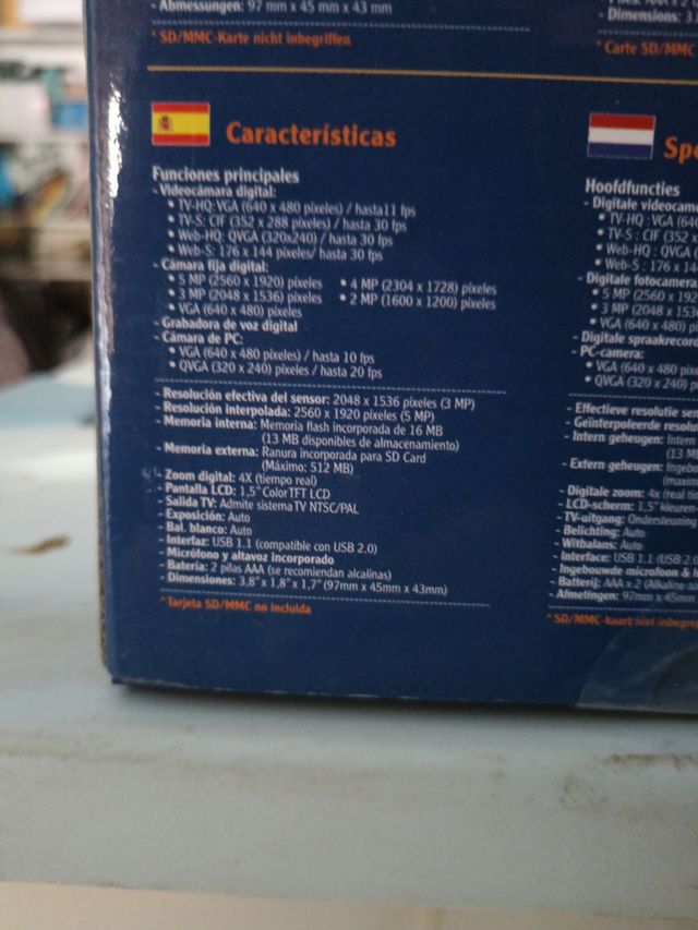 Videocámara Pocket DV5300. Nueva SIN EXTRENAR