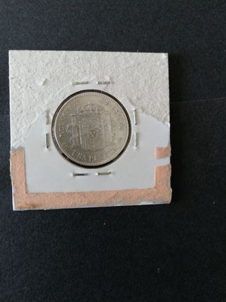 2 Monedas de Plata de una peseta de Alfonso Xlll