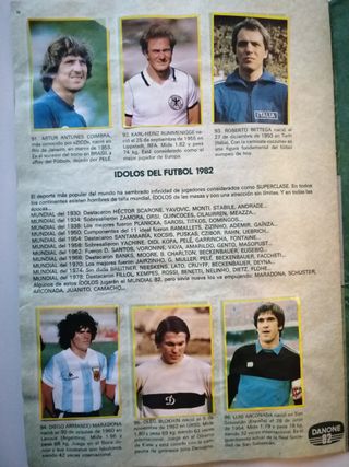 completo!! ALBUM CROMOS FUTBOL EN ACCION DANONE 82