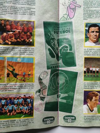 completo!! ALBUM CROMOS FUTBOL EN ACCION DANONE 82