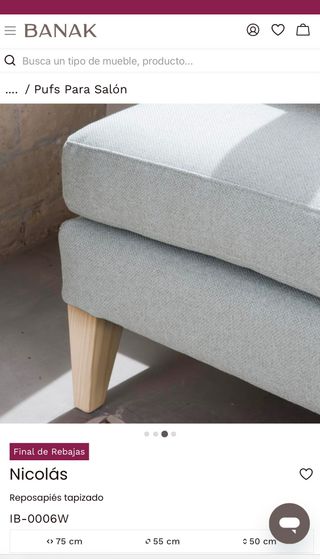 Puf reposapiés Banak Importa