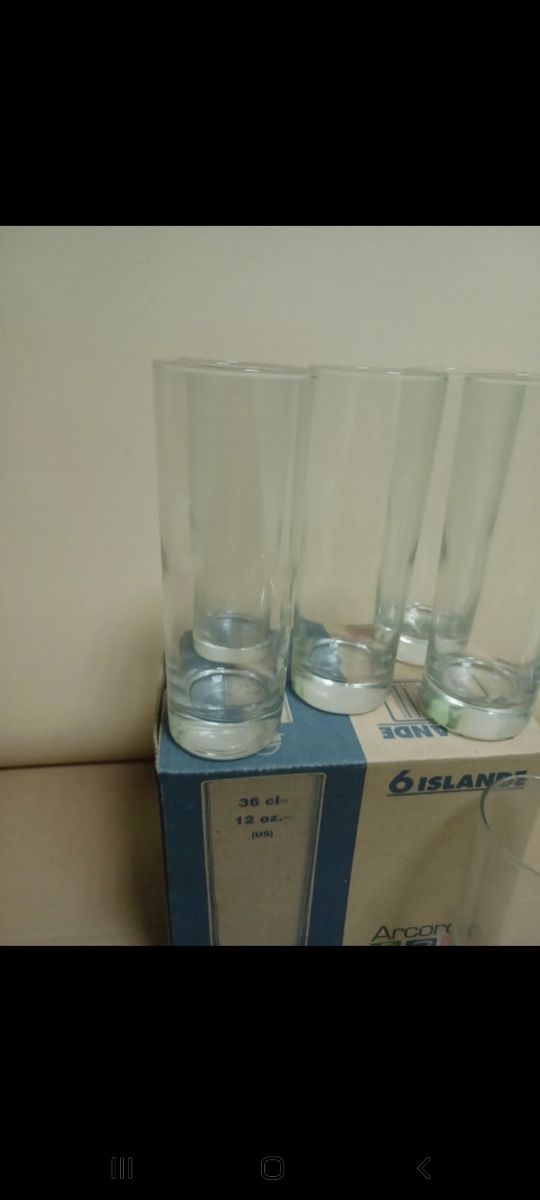 6 vasos de tubo 36cl