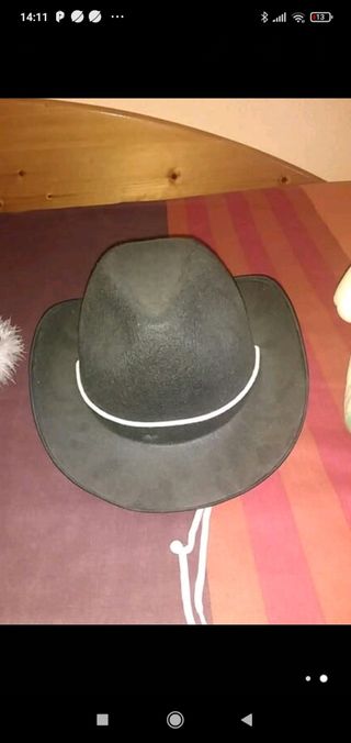 Disfraz SOMBRERO COW BOY en negro. 