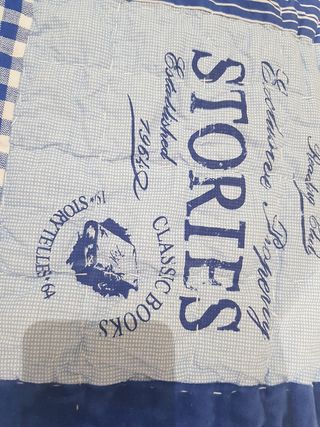 colcha edredón patchwork zara home