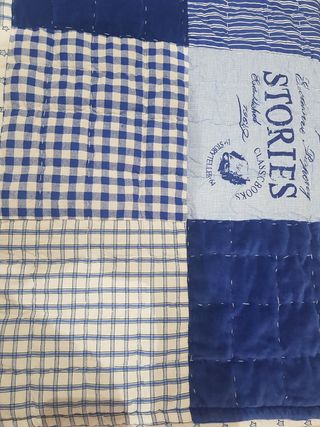 colcha edredón patchwork zara home