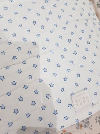 colcha edredón patchwork zara home