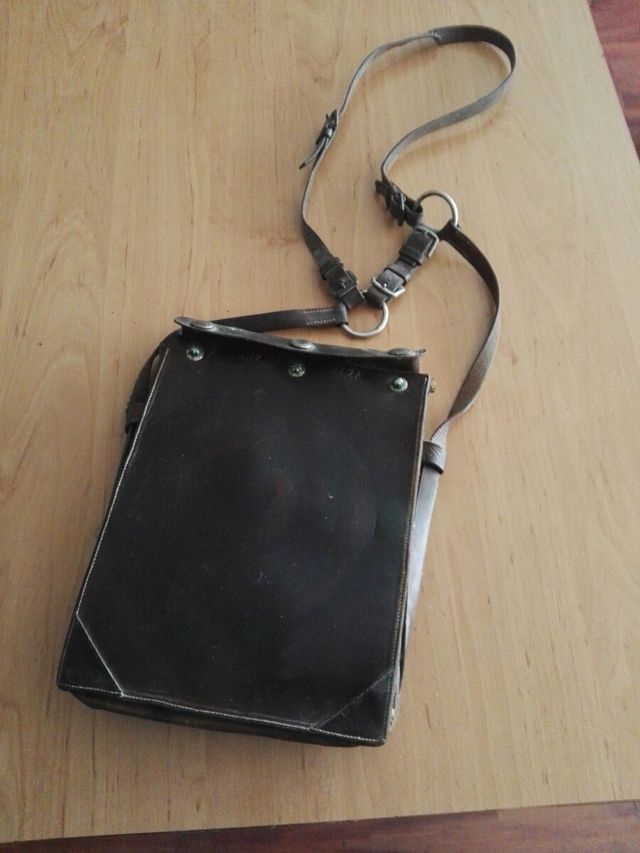 bolso bandolera cartografia militar cuero