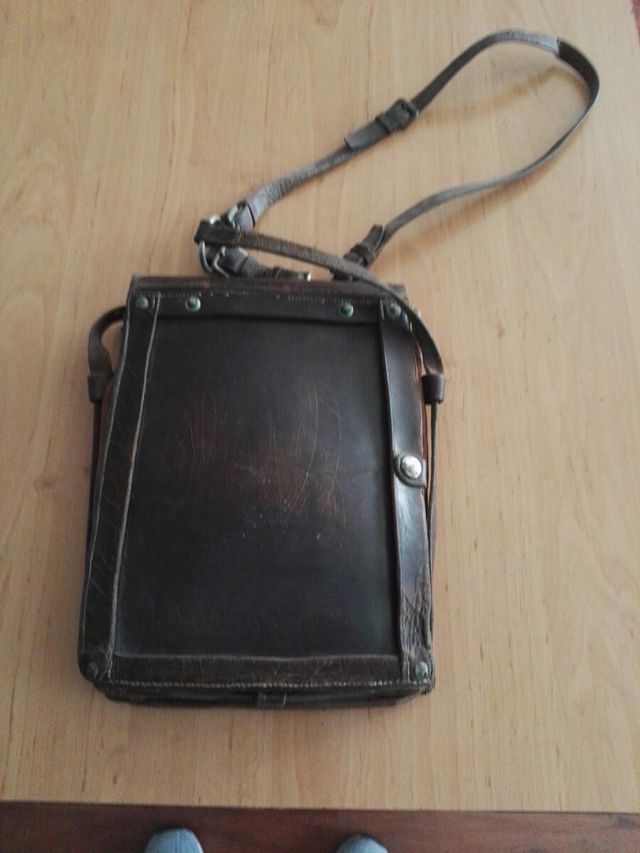 bolso bandolera cartografia militar cuero