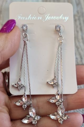 Pendientes de mujer de mariposas 🦋 de cristal