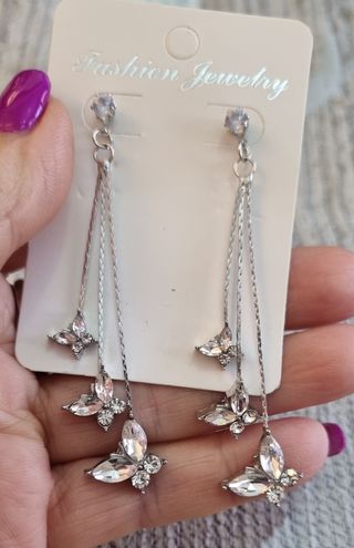 Pendientes de mujer de mariposas 🦋 de cristal