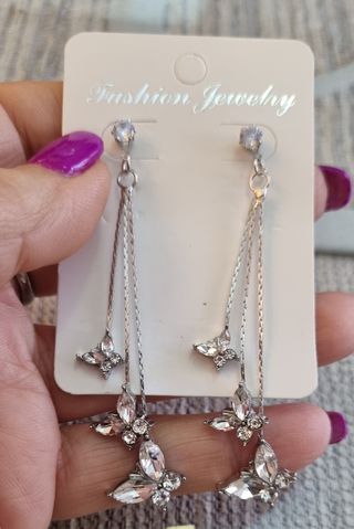 Pendientes de mujer de mariposas 🦋 de cristal