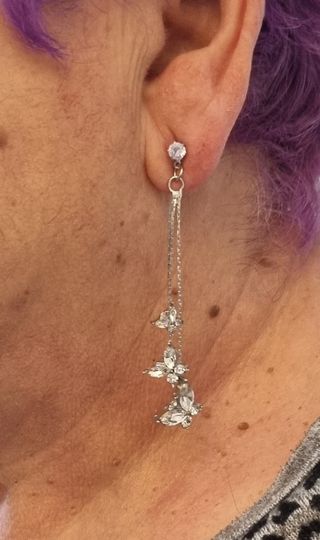 Pendientes de mujer de mariposas 🦋 de cristal