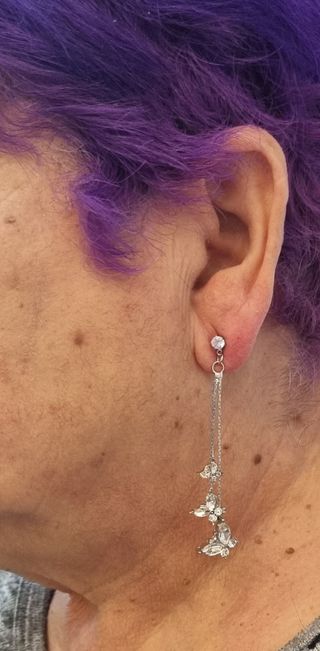 Pendientes de mujer de mariposas 🦋 de cristal
