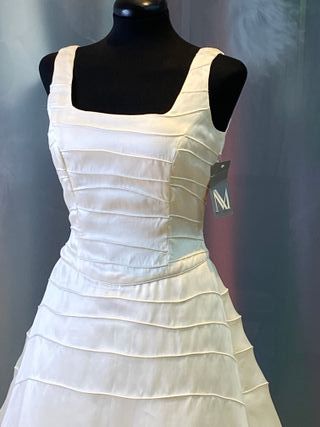 vestido de novia tirantes escote cuadrado