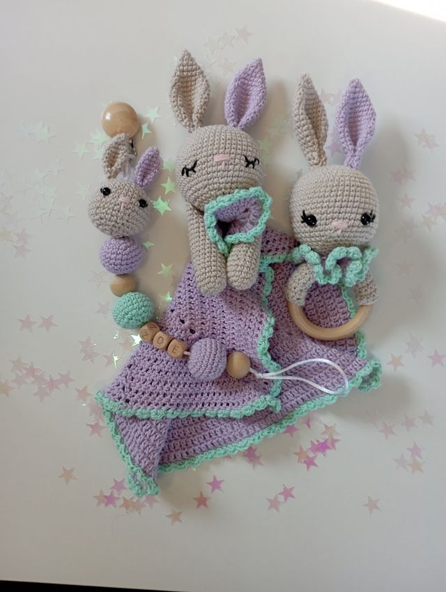 Conejita Manta De Apego Amigurumi Patron Conejita Apego Crochet